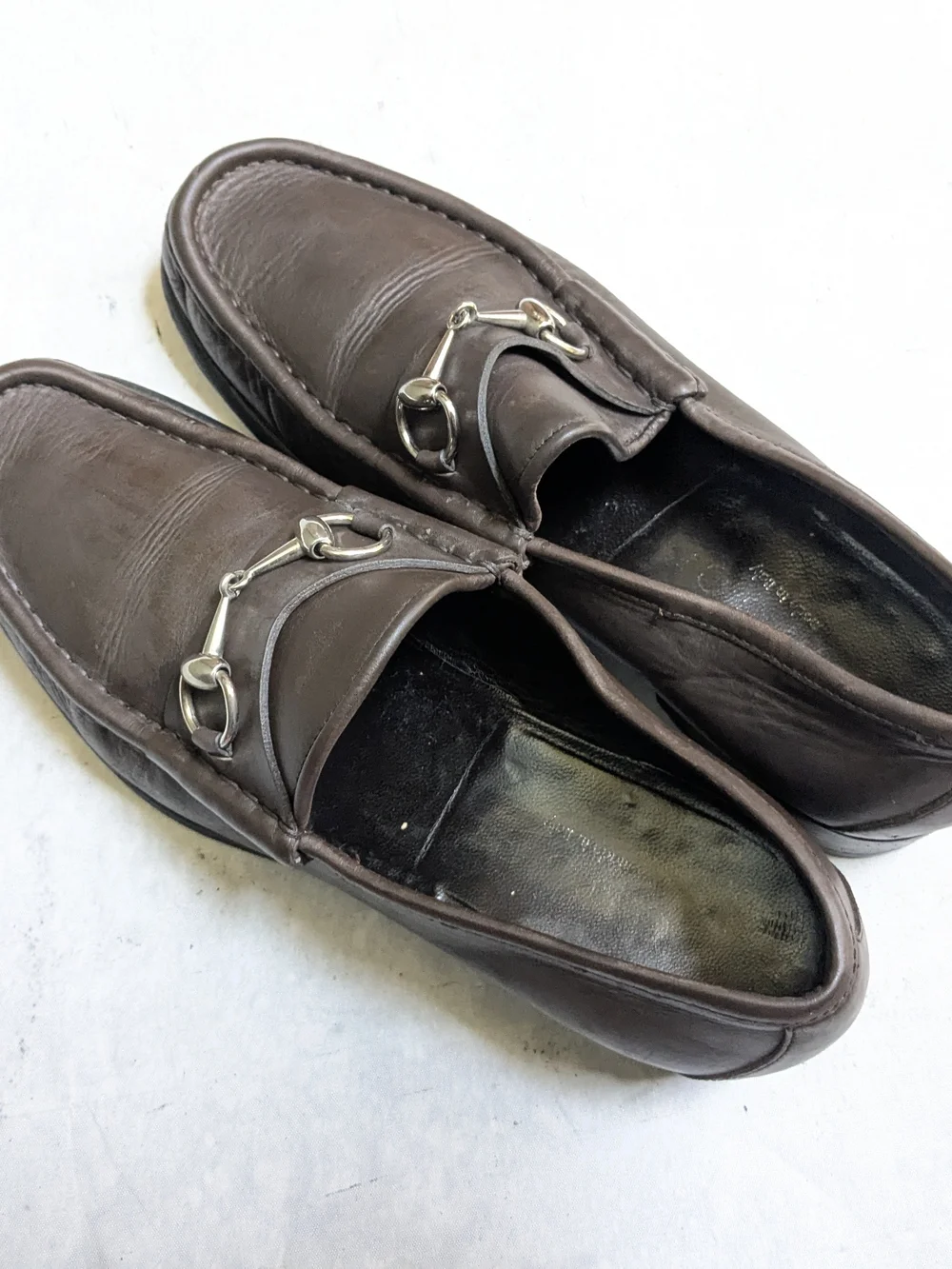 Gucci Horsebit Loafers Brown Leather Men 10.5 43.5